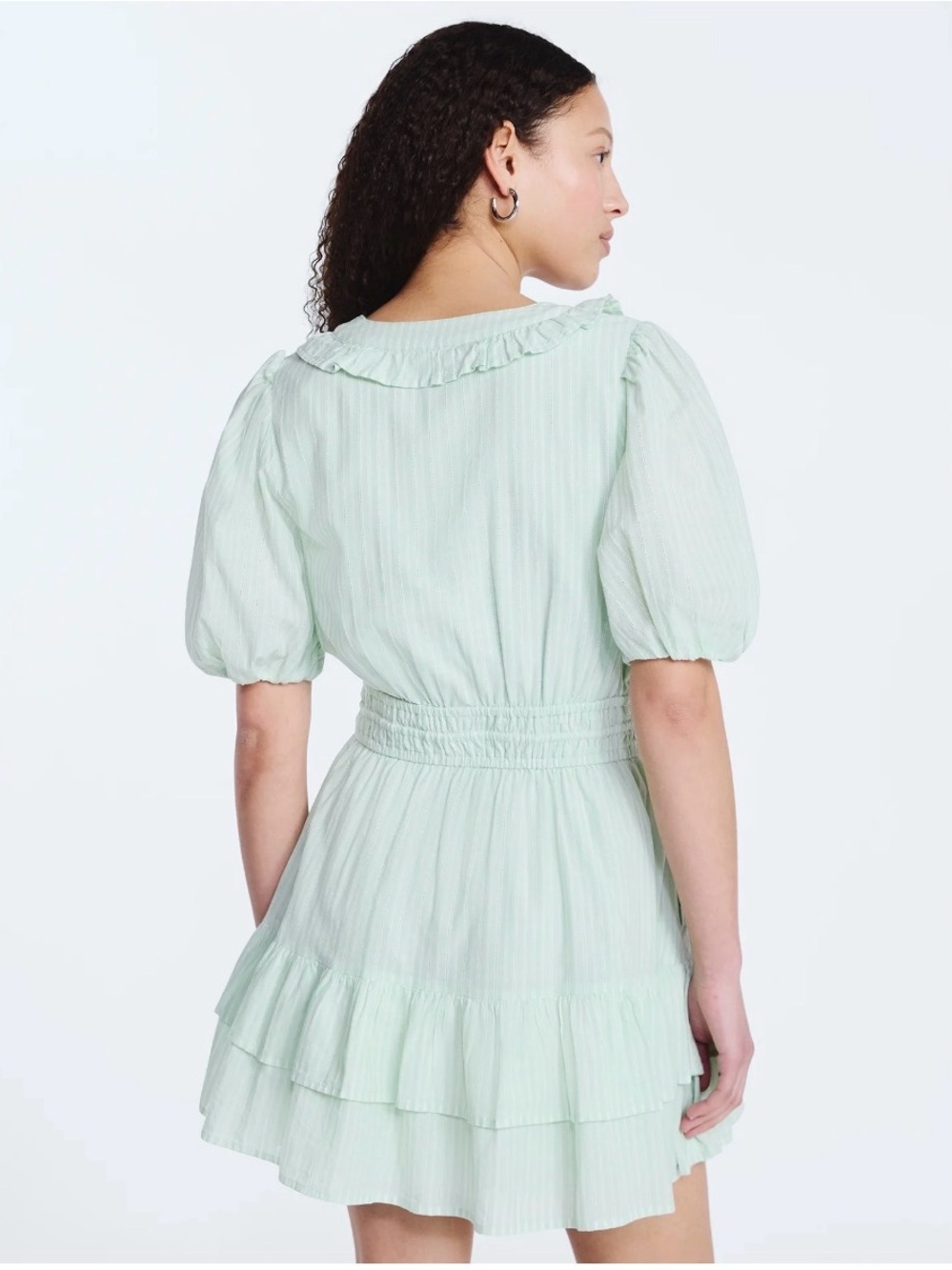 Mint Ruffle Mini Dress - Picture 3 of 4